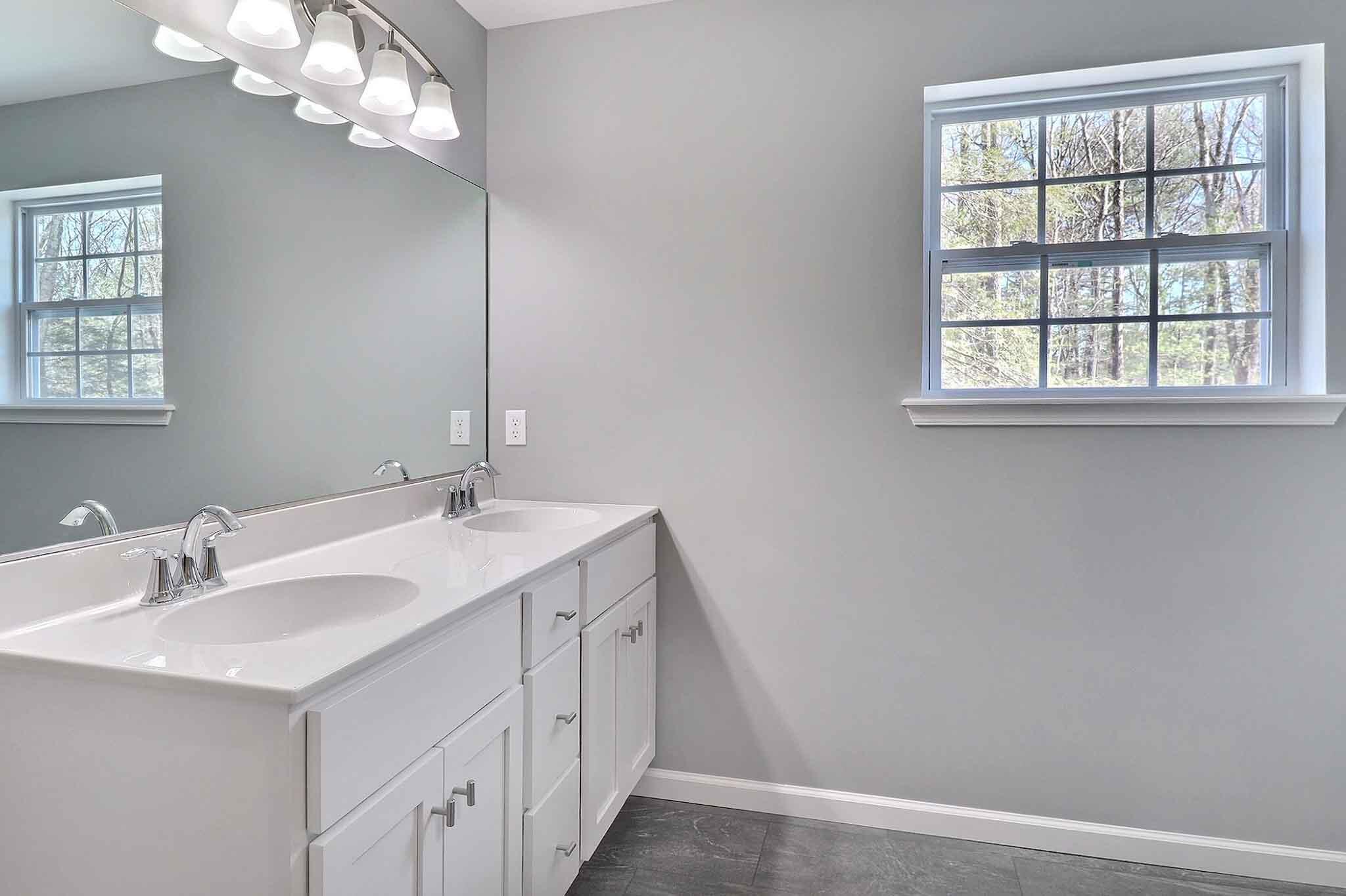 552 Long Mountain Road Effort, PA 18330 - Photo 28 of 47 a bathroom with a sink a vanity and a mirror