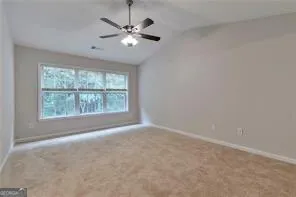 an empty room with a window