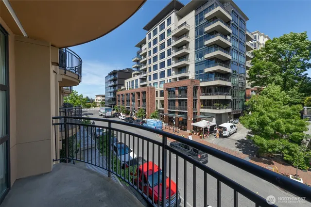 a city view from a balcony