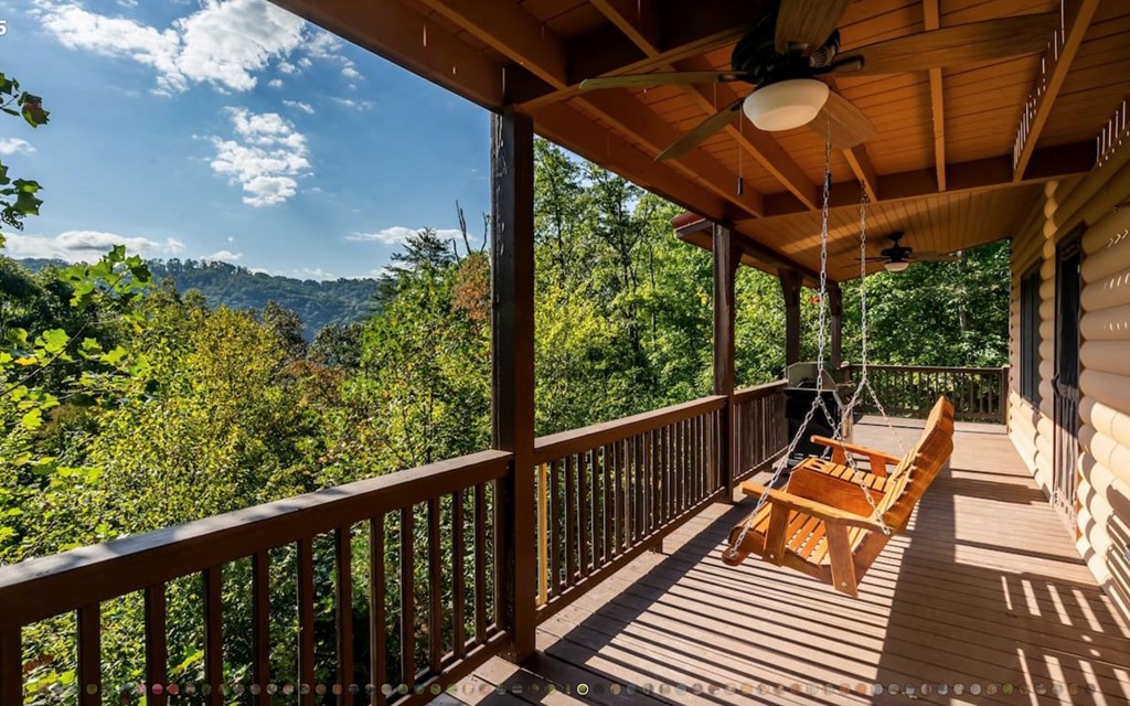 335 Mountain Laurel Lane Blue Ridge, GA 30513 - Photo 27 of 67 a view of a balcony with wooden floor