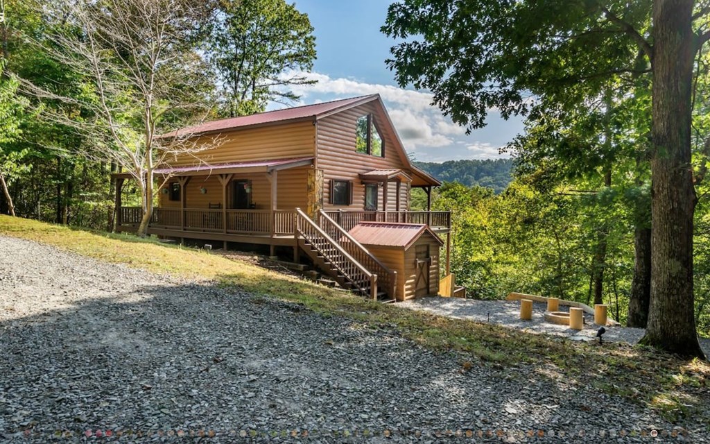 335 Mountain Laurel Lane Blue Ridge, GA 30513 - Photo 3 of 67 a view of a house with a yard and large trees