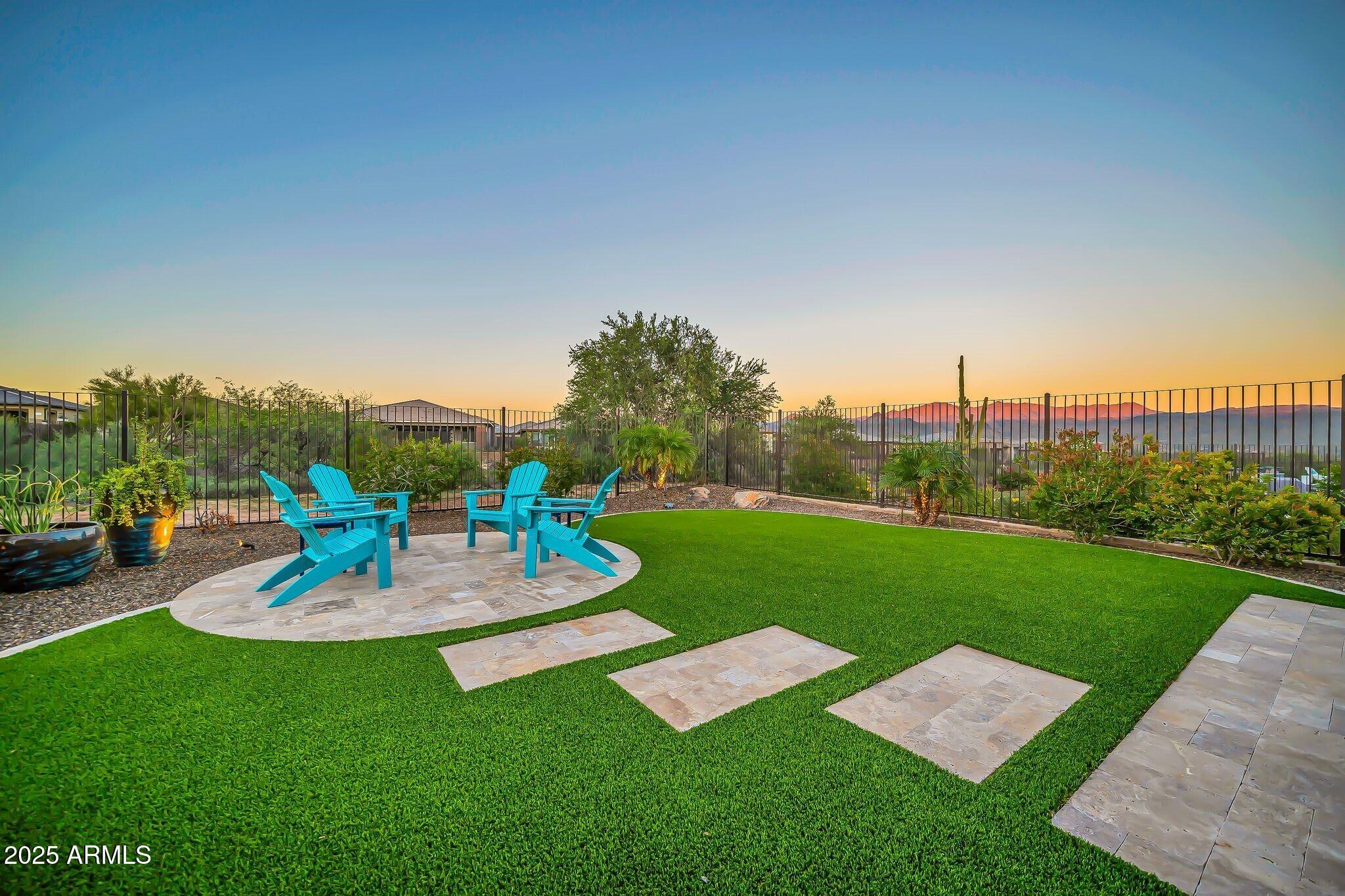 18212 East Parker Creek Road Rio Verde, AZ 85263 - Photo 28 of 47 a view of a backyard with sitting area