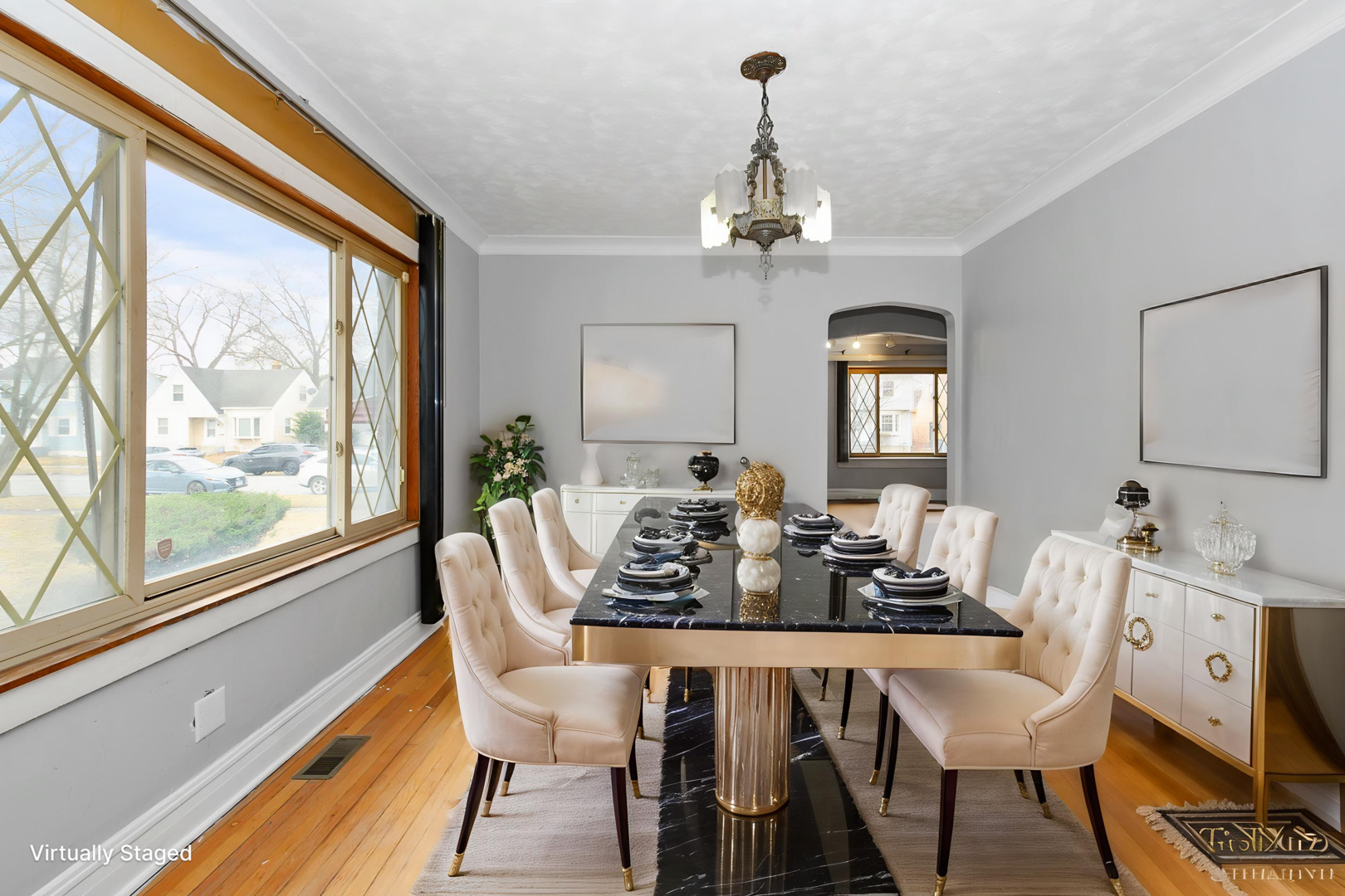 14823 Grant Street Dolton, IL 60419 - Photo 11 of 37 a view of a dining room with furniture window and outside view