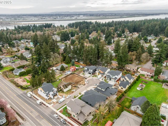 an aerial view of a city