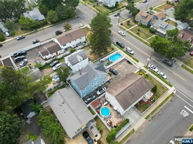 an aerial view of a city