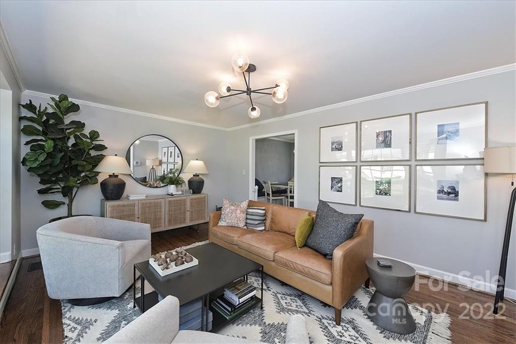 3616 Round Oak Road Charlotte, NC 28210 - Photo 5 of 48 a living room with furniture and wooden floor