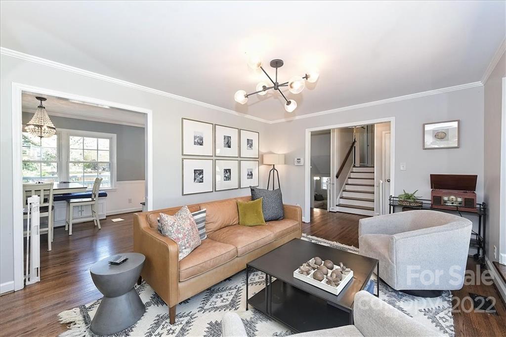 3616 Round Oak Road Charlotte, NC 28210 - Photo 7 of 48 a living room with furniture and wooden floor