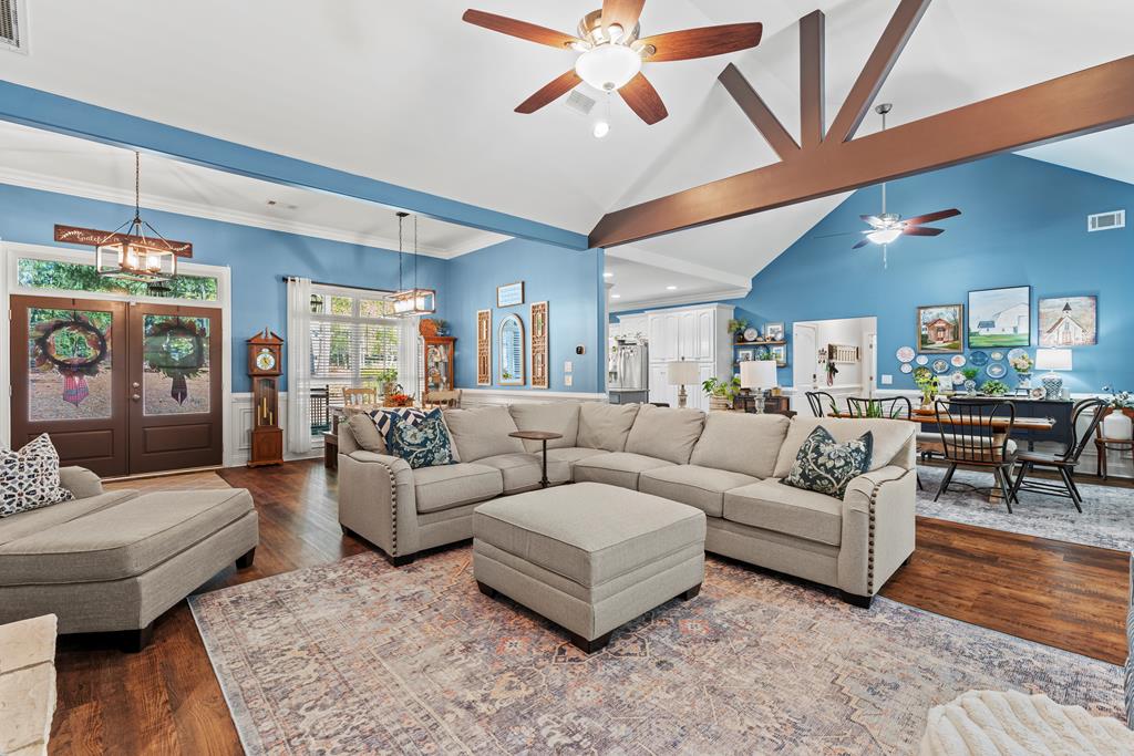 2800 Hopewell Church Road Pine Mountain, GA 31822 - Photo 11 of 38 a living room with furniture a ceiling fan and a rug