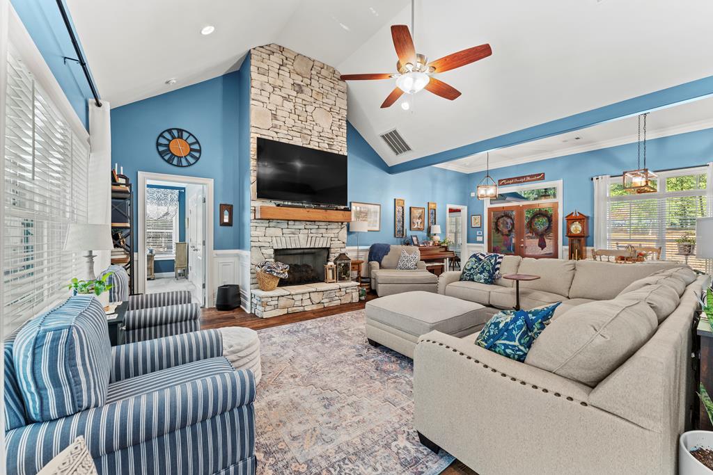 2800 Hopewell Church Road Pine Mountain, GA 31822 - Photo 10 of 38 a living room with furniture kitchen view and a flat screen tv
