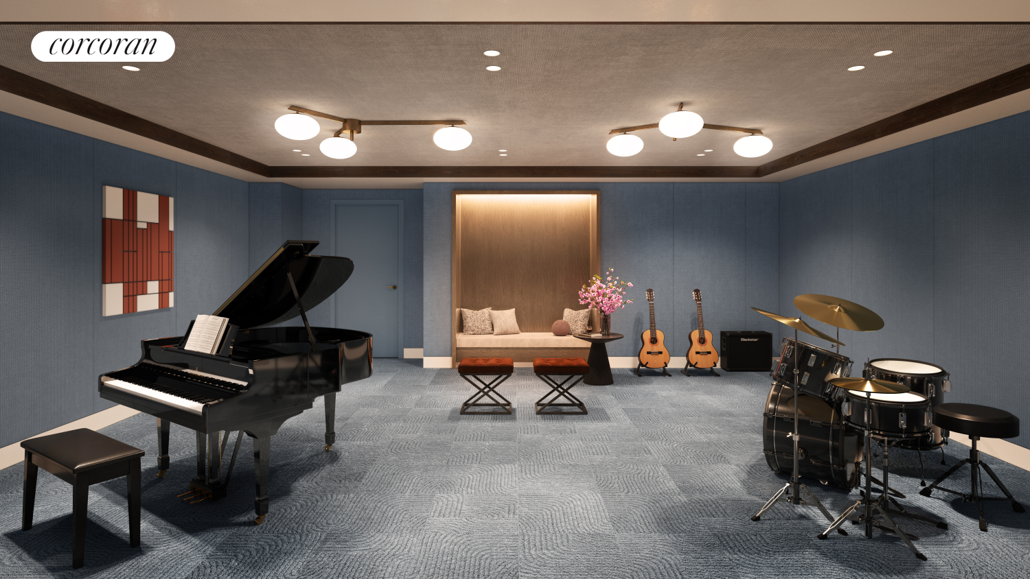 720 West End Avenue, Unit 11C Manhattan, NY 10025 - Photo 18 of 19 a living room with furniture and a gym