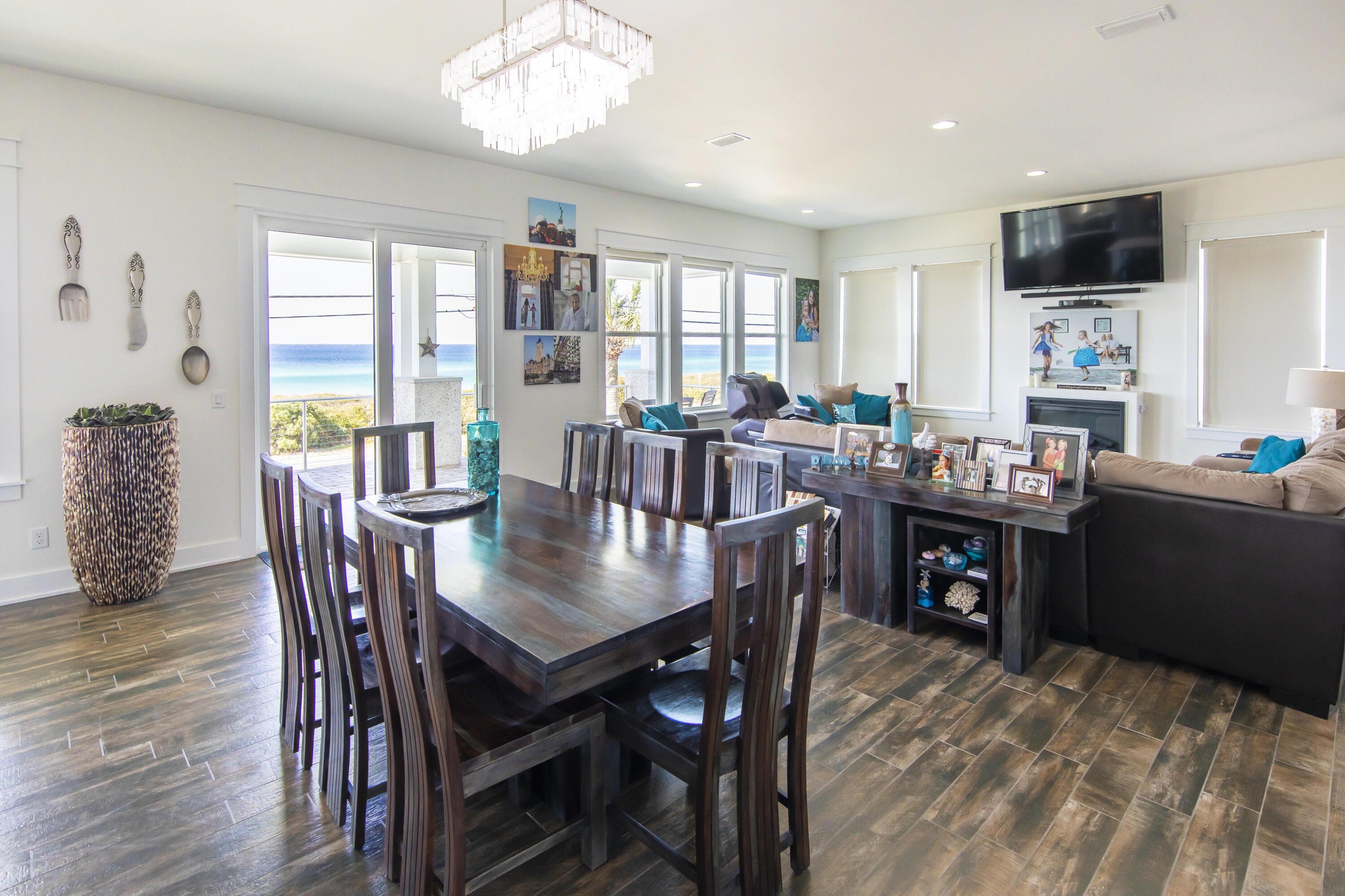 21222 Front Beach Road Panama City Beach, FL 32413 - Photo 27 of 60 a view of a dining room with furniture window and outside view