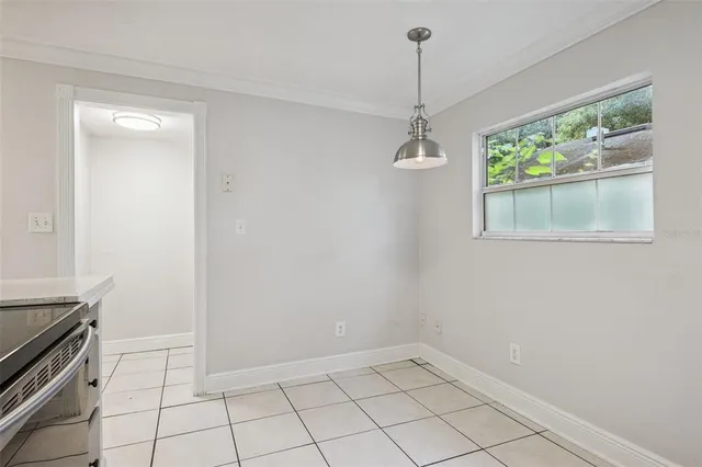 a view of a kitchen with a stove