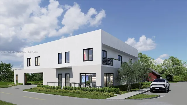 a front view of a house with windows