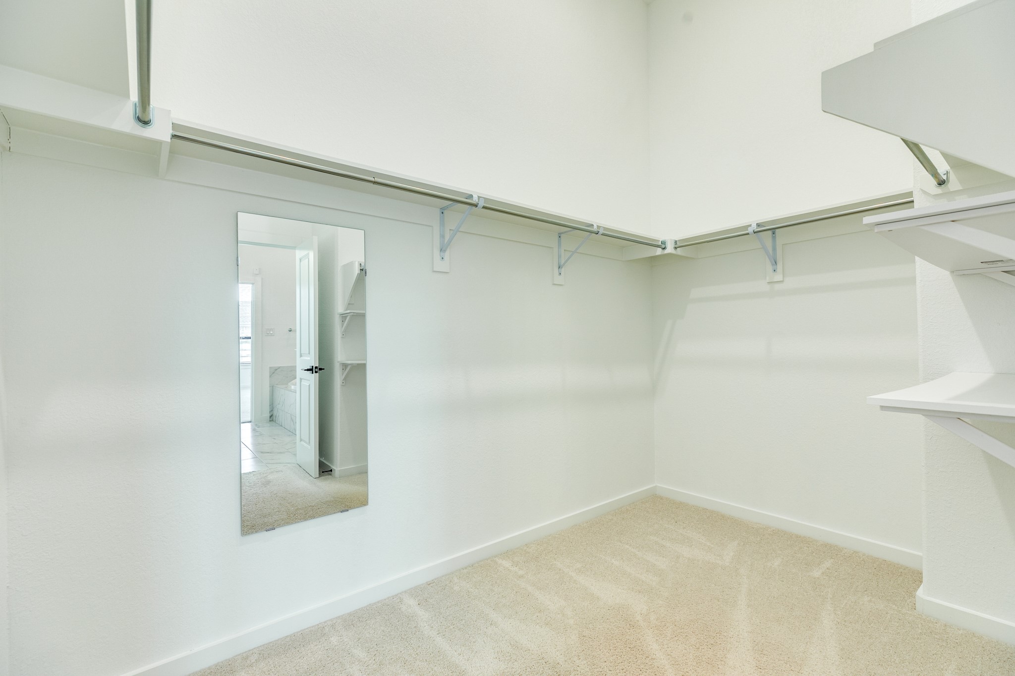 3806 Shackleton Court Rosharon, TX 77583 - Photo 30 of 50 Primary bedroom features a large walk-in closet. The closet includes a large wall mirror, built-in shelving, and clothes racks.