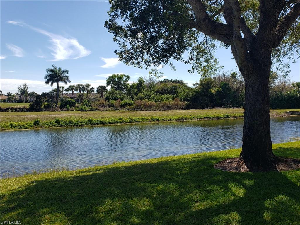 5435 Rattlesnake Hammock Road, Unit E102 Naples, FL 34113 - Photo 27 of 32 a view of a lake with houses in the back