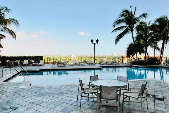 a view of outdoor space with seating area