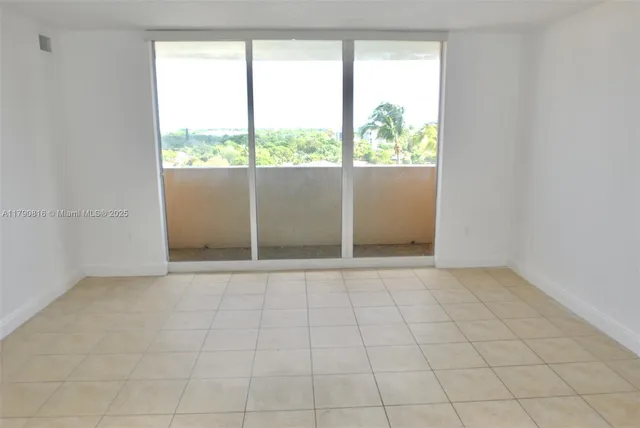 an empty room with a window