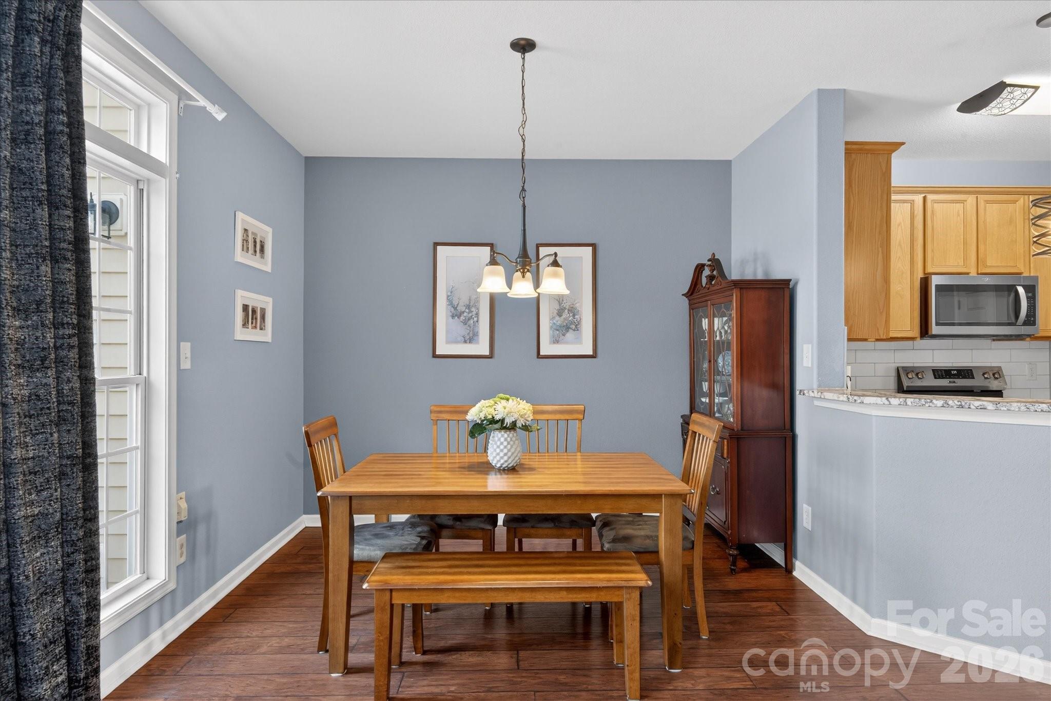 3066 Priory Ridge Drive, Unit 337 Fort Mill, SC 29707 - Photo 8 of 31 a view of a dining room with furniture window and wooden floor