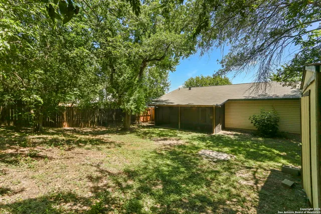 a backyard of a house