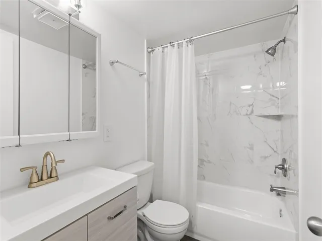 a bathroom with a sink a toilet and a bathtub