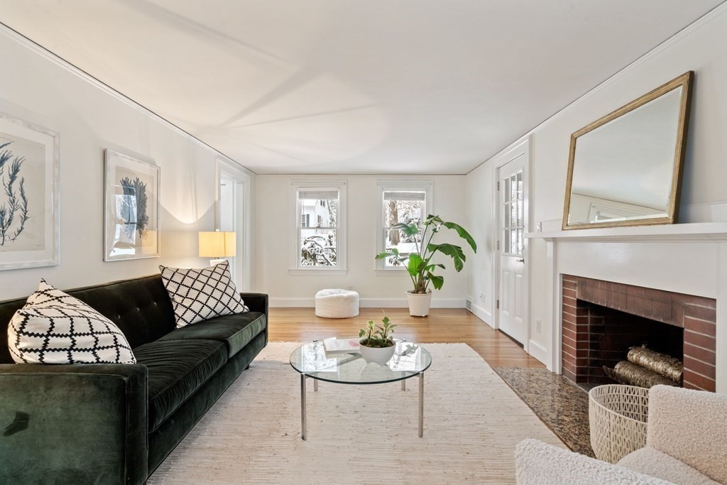 11 Oakencroft Road Wellesley, MA 02482 - Photo 3 of 28 a living room with furniture a window and a fireplace