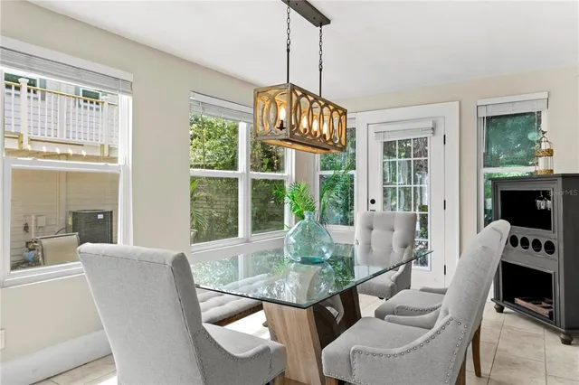 a view of a big room with windows