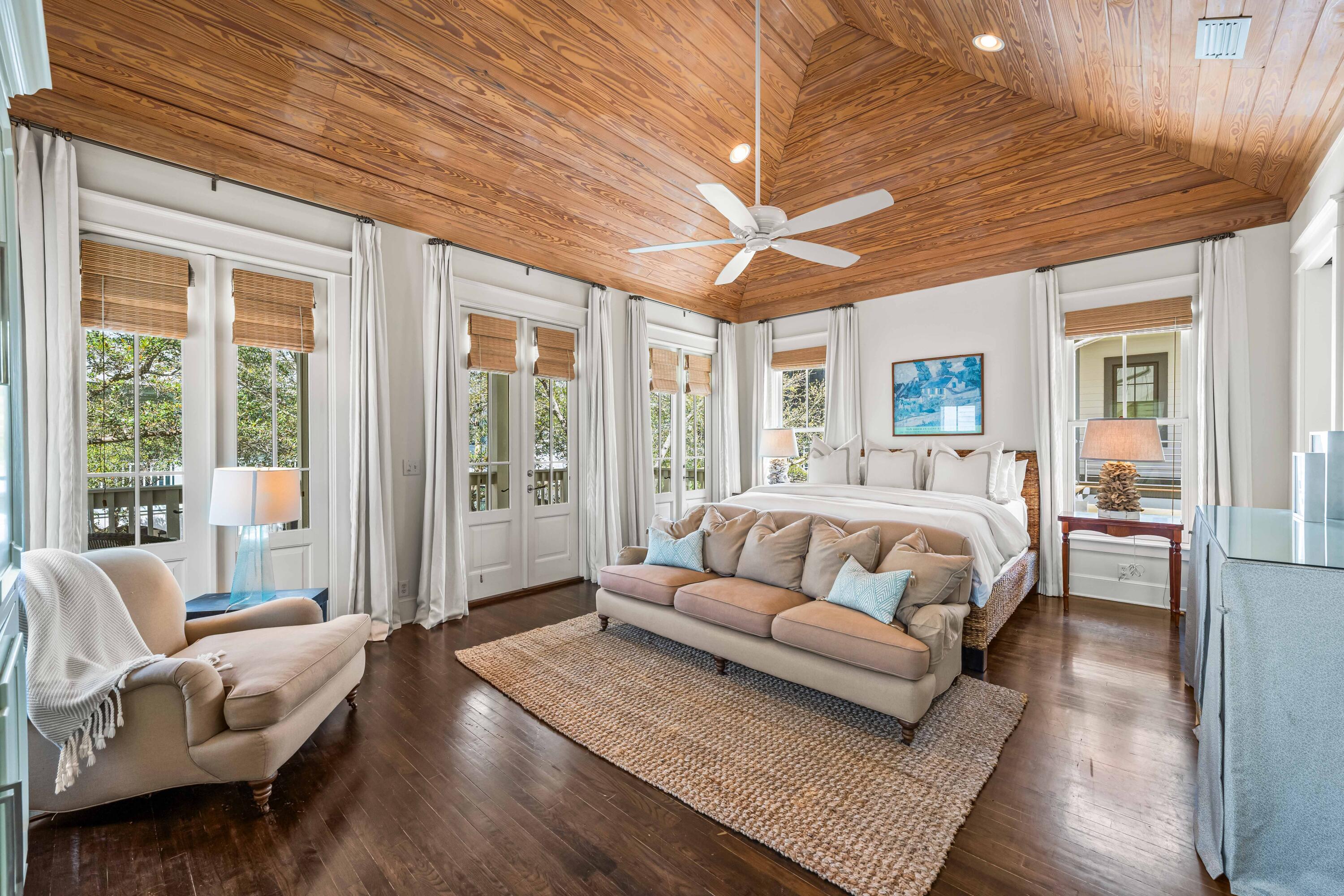 90 Atticus Road Rosemary Beach, FL 32461 - Photo 17 of 51 a bedroom with furniture and a large window