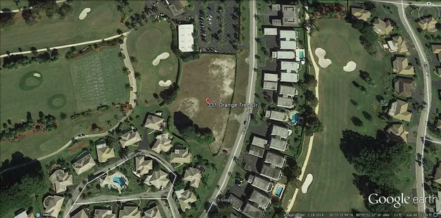 an aerial view of a residential houses