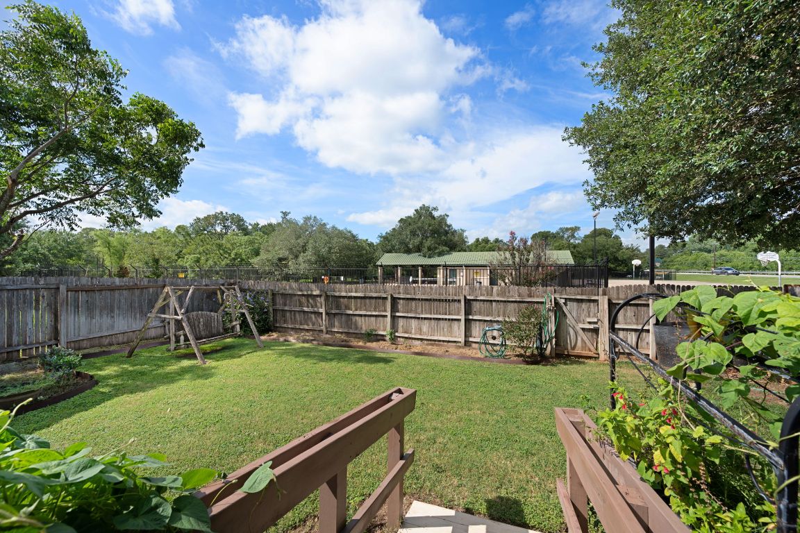 14505 Sandifer Street Austin, TX 78725 - Photo 25 of 28 a view of a backyard with sitting area