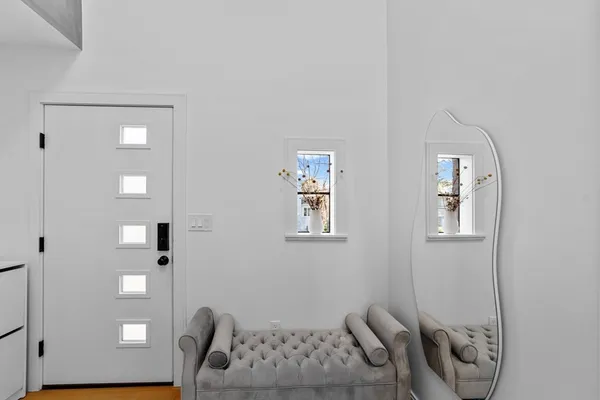 a storage room with washer and dryer