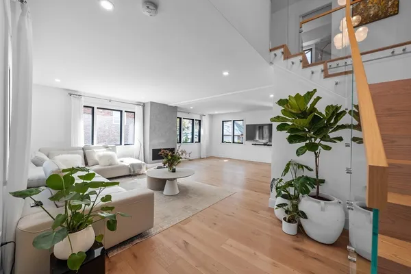 a living room filled with furniture