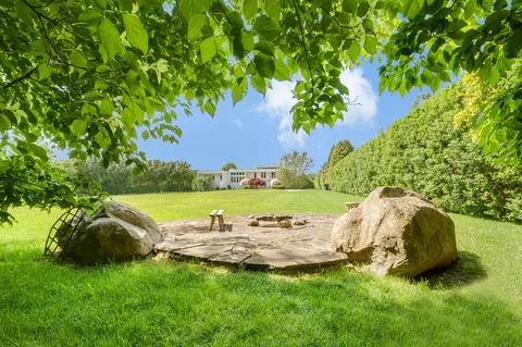 a view of an outdoor space and swimming pool