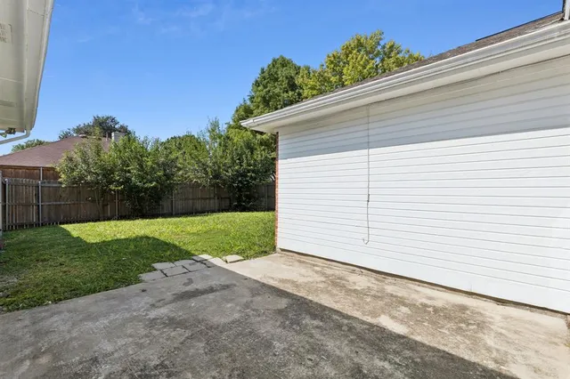 a backyard of a house