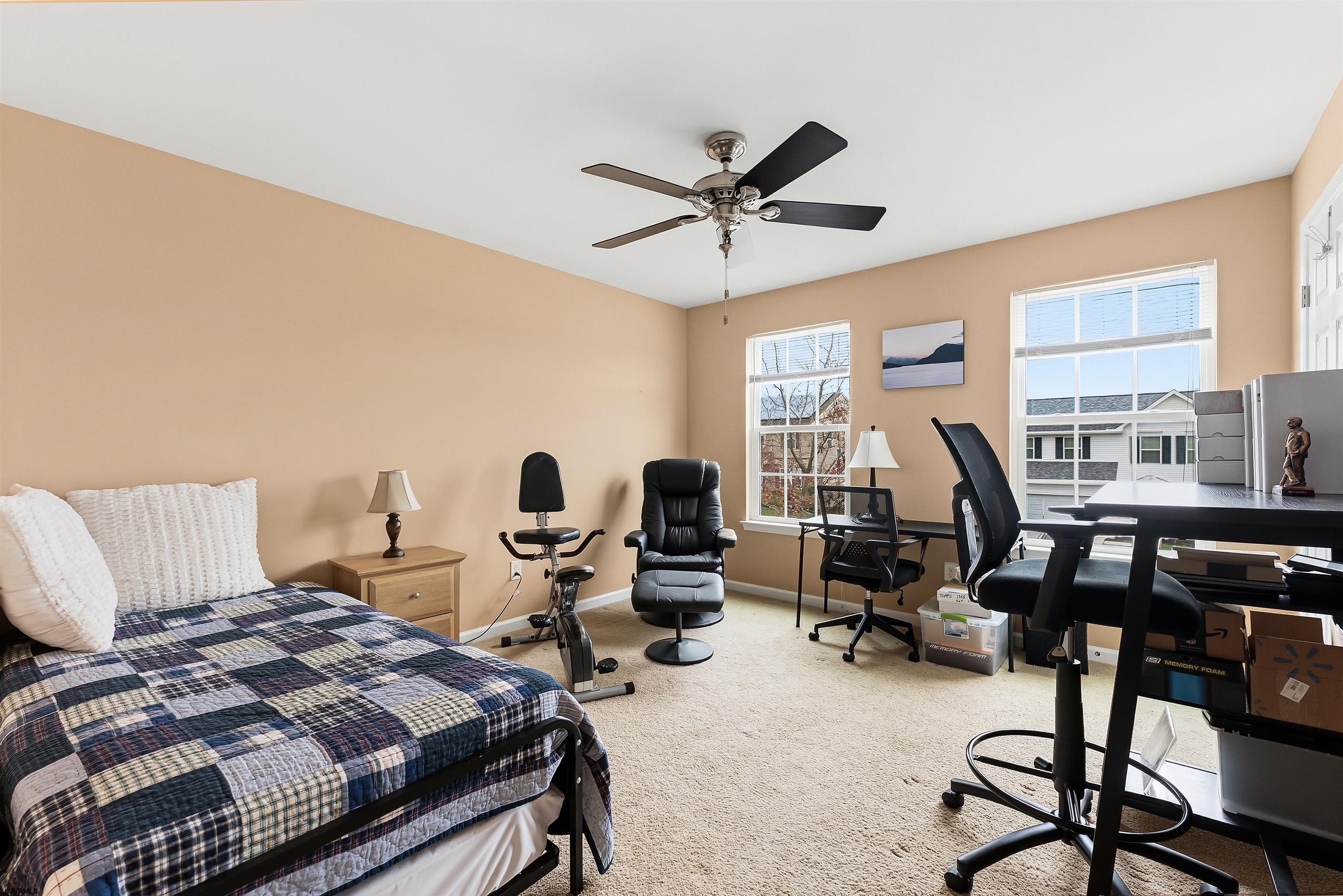 32 Renaissance Drive Mays Landing, NJ 08330 - Photo 26 of 50 a bedroom with a bed a large window and work place
