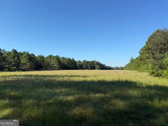 a view of lake with green space