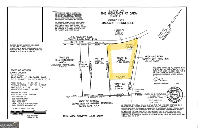 $195,000 | 0 Sunbury Road, Unit TRACT 4, Claxton, GA 30417