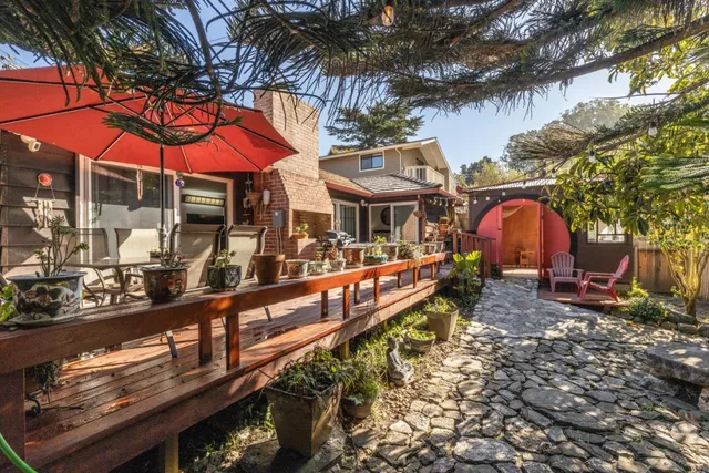 a view of swimming pool with a patio