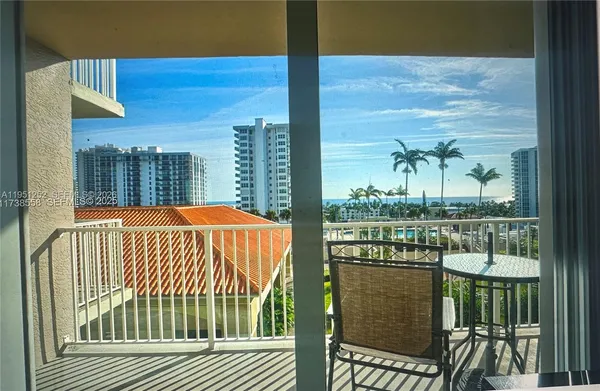 a view of a balcony