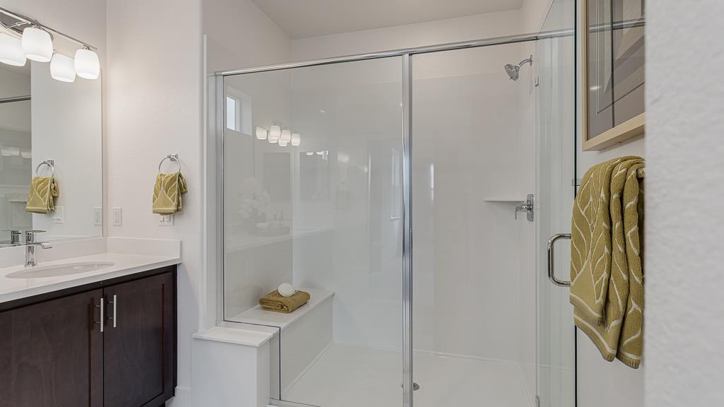 338 Line Street Hayward, CA 94544 - Photo 21 of 25 a bathroom with a shower and a sink