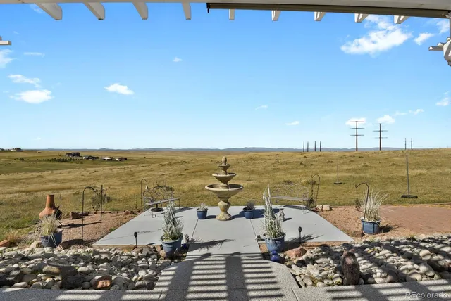 a view of a room with an ocean view