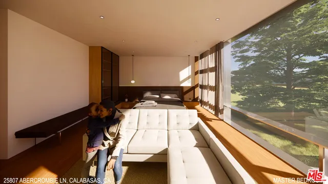 a view of a balcony with wooden floor