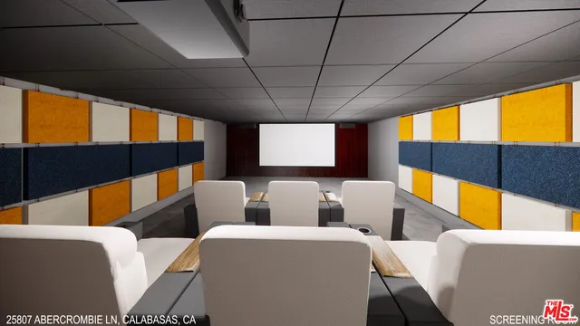 a living room with furniture a large window with outer view