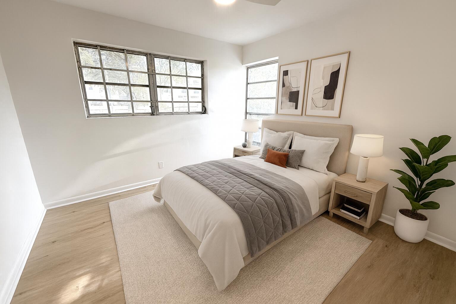 210 West 23rd Street Riviera Beach, FL 33404 - Photo 13 of 20 a bedroom with a large bed and a window