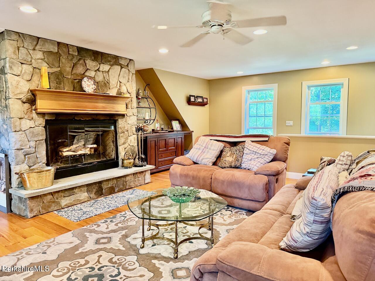 166 East Dugway Road Lenox, MA 01240 - Photo 23 of 66 Stone Fireplace