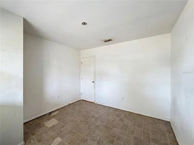 front view of a house with a patio