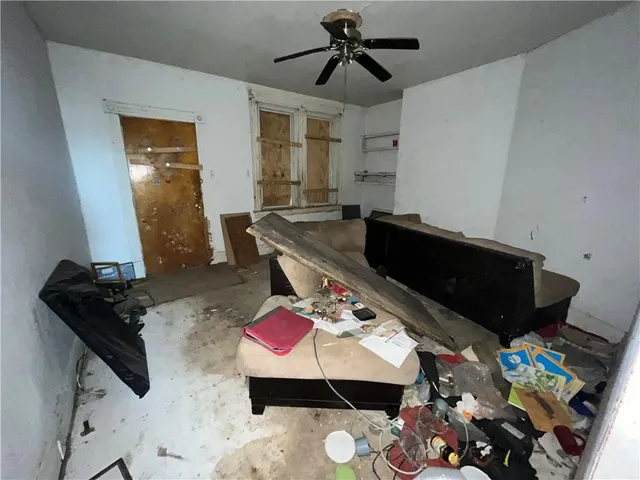 a living room with furniture and a couch