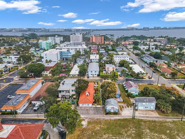 an aerial view of multiple house