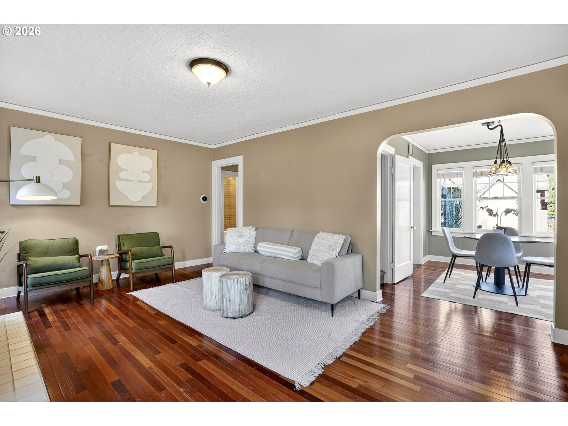 3923 Northeast 76th Avenue Portland, OR 97213 - Photo 6 of 48 a living room with furniture and a wooden floor