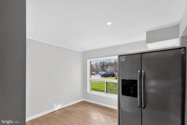 a room with window and closet