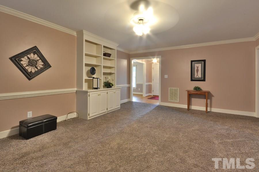 3723 Pickett Road Durham, NC 27705 - Photo 7 of 25 showing built-ins, looking toward front entry way